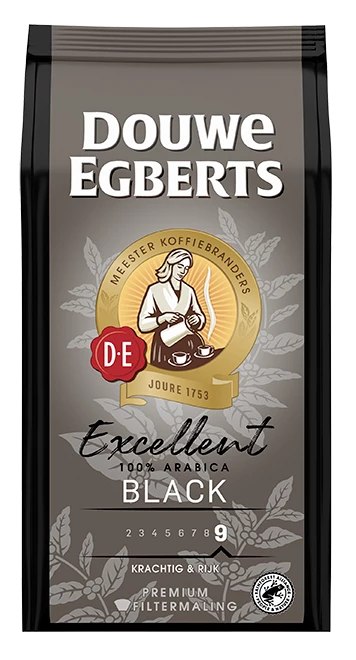 Verpakking Douwe Egberts Excellent Black Voorkant