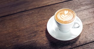 koffie op tafel banner