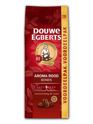 de koffiebonen aroma rood 1000 gram