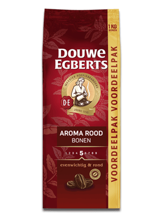 de koffiebonen aroma rood 1kg