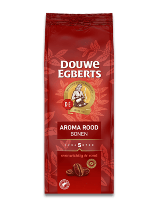 de koffiebonen aroma rood front