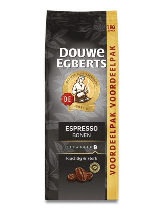 de koffiebonen espresso front 1kg