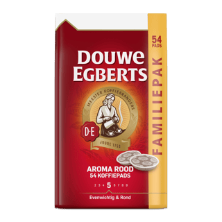 de koffiepads aroma rood front r