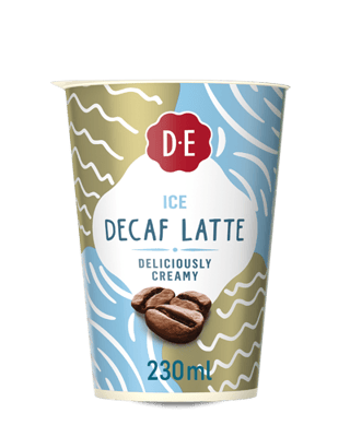 de ice coffee decaf latte