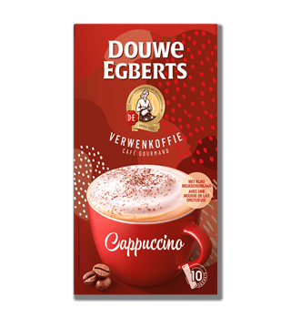 de oploskoffie cappuccino front f
