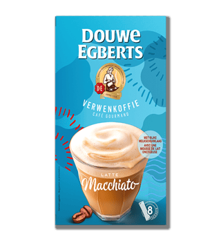 de oploskoffie latte macchiato front w