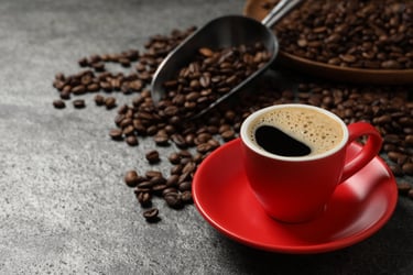 koffiebonen en espresso