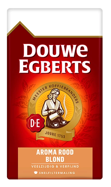 Verpakking Douwe Egberts Filterkoffie Aroma Rood blond voorkant