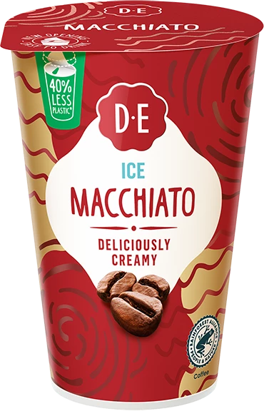 Ijs Macchiato ijskoffie met een zacht romig karakter. 