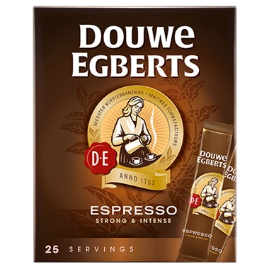 Verpakking van Douwe Egberts espresso sticks.