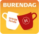The logo of Burendag, a partnership of Oranje Fonds and Douwe Egberts