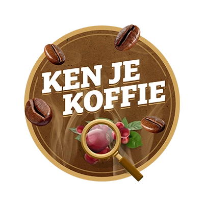 Logo op de Douwe Egberts website met daarop de tekst: 'ken je koffie'.