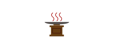 icoon dat gebruikt wordt om het koffie brand proces weer te geven.